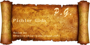 Pichler Gida névjegykártya